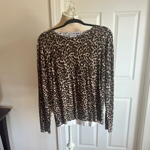 J.Crew Leopard Teddy Sweater